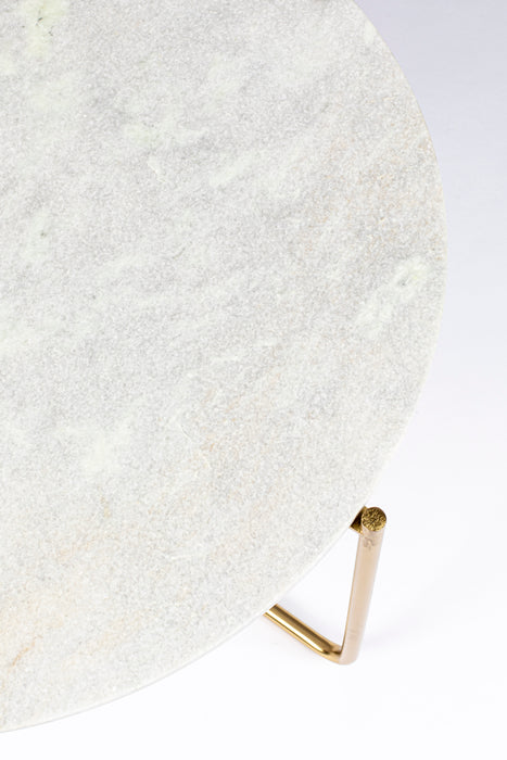 Salontafel Timpa Marble Wit Ø70x40 cm-Salontafels-Creating Home