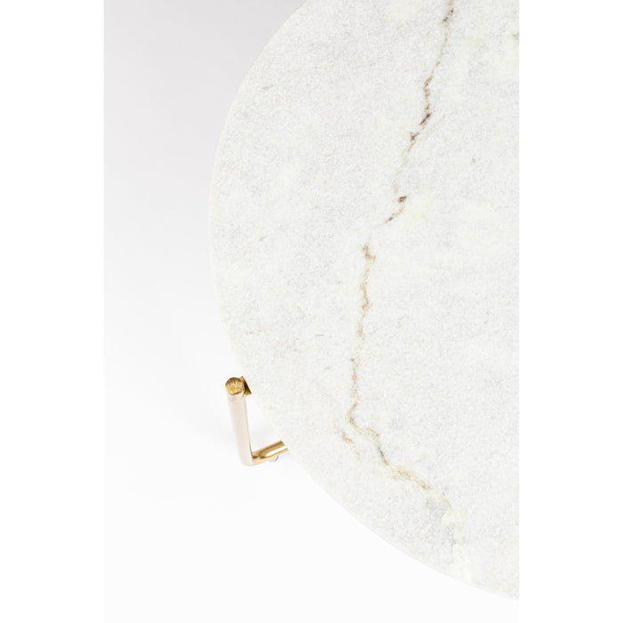 Salontafel Timpa Marble Wit Ø70x40 cm-Salontafels-Creating Home
