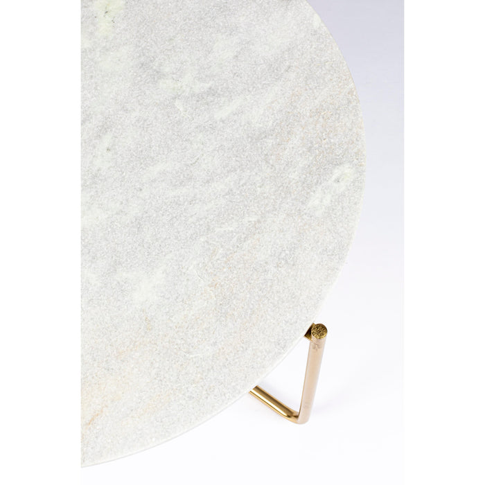 Salontafel Timpa Marble Wit Ø70x40 cm-Salontafels-Creating Home