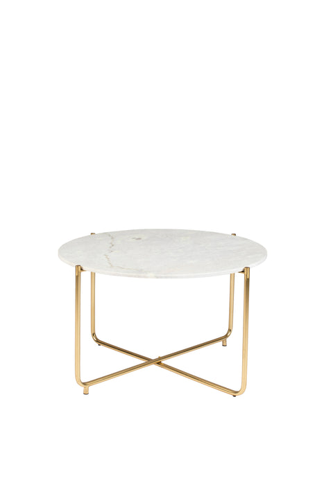 Salontafel Timpa Marble Wit Ø70x40 cm-Salontafels-Creating Home