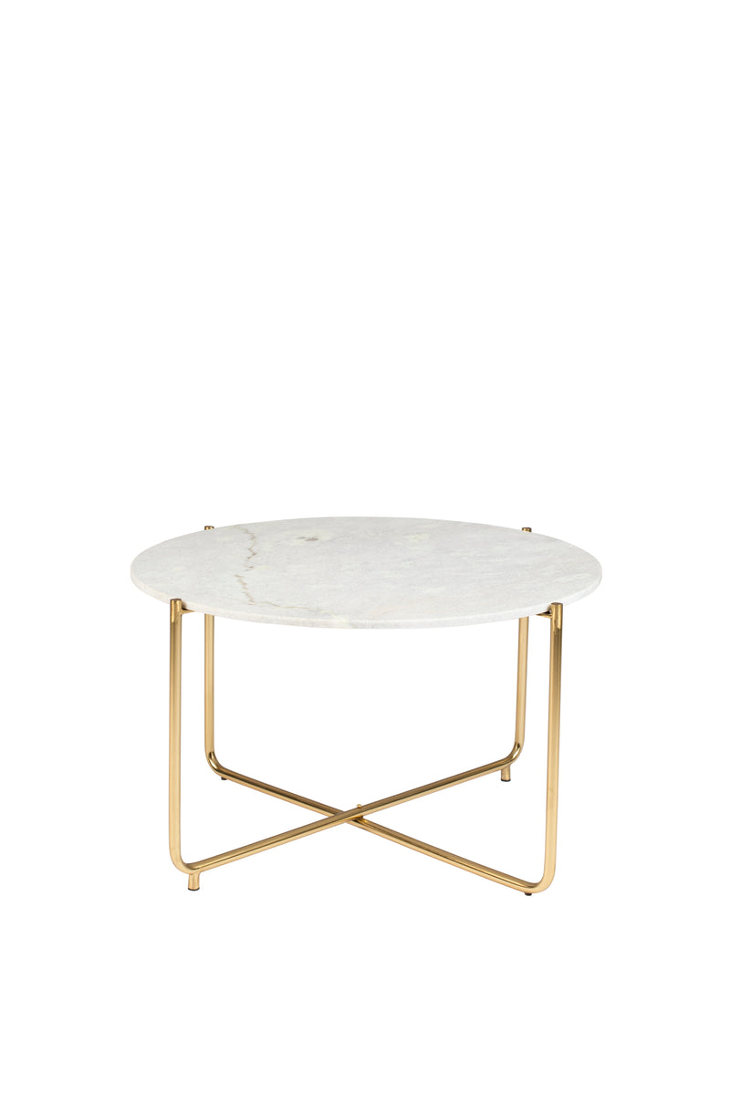 Salontafel Timpa Marble Wit Ø70x40 cm-Salontafels-Creating Home
