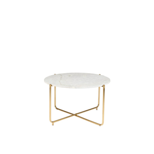 Salontafel Timpa Marble Wit Ø70x40 cm-Salontafels-Creating Home