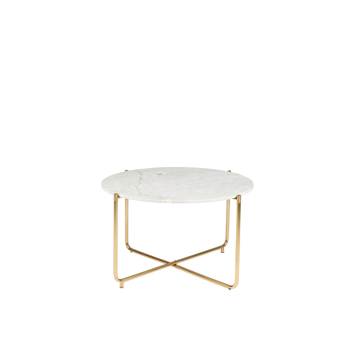 Salontafel Timpa Marble Wit Ø70x40 cm-Salontafels-Creating Home