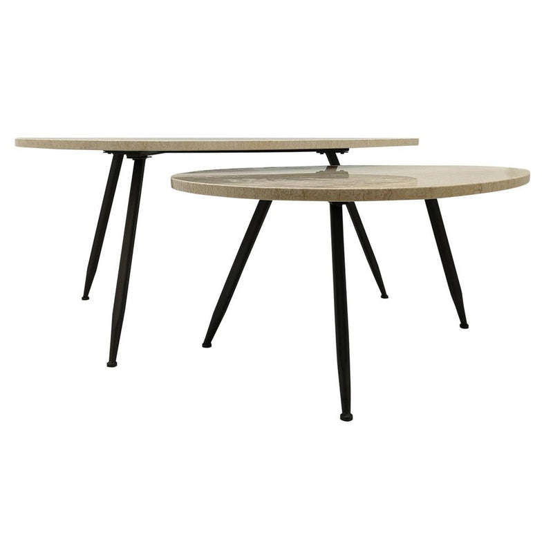 Salontafel Veria Marmer Beige 60x100 cm-Salontafels-PTMD