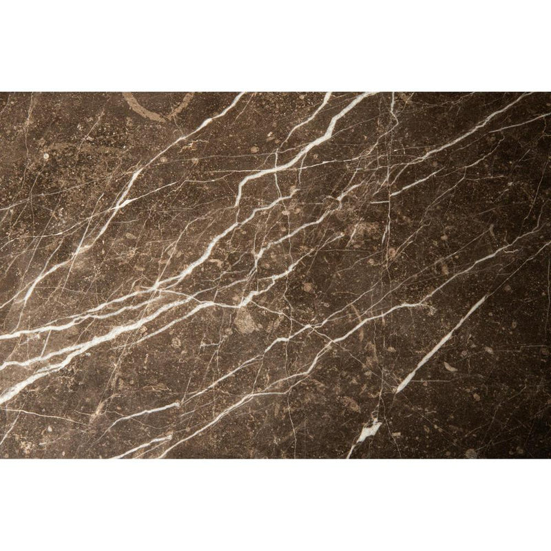 Salontafel Veria Marmer Bruin 60x100 cm-Salontafels-PTMD