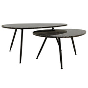 Salontafel Veria Marmer Bruin 60x100 cm-Salontafels-PTMD