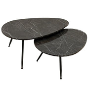 Salontafel Veria Marmer Bruin 60x100 cm-Salontafels-PTMD