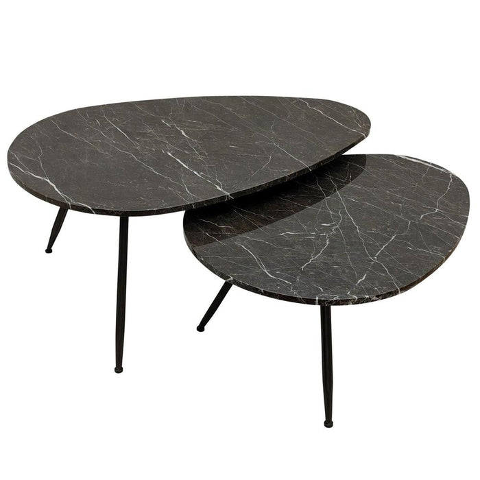 Salontafel Veria Marmer Bruin 60x100 cm-Salontafels-PTMD