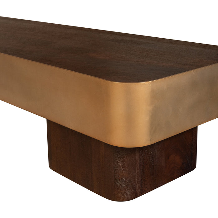 Salontafel Warren Mangohout Bruin 45x180 cm-Salontafels-PTMD