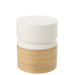 Salontafel Wit Bamboe Rond 40 cm 40x40x47 cm-Bijzettafels-J-Line