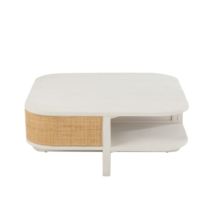 Salontafel Wit Bayur hout 84 cm 84.5x84.5x36 cm-Salontafels-J-Line