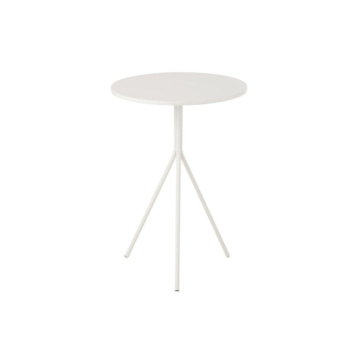 Salontafel Wit Ijzer Rond 40 cm 40x40x57 cm-Salontafels-J-Line