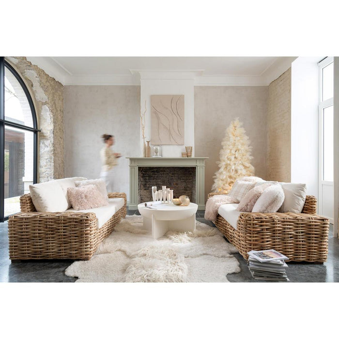 Salontafel Wit Mangohout hout 90 cm-Salontafels-J-Line