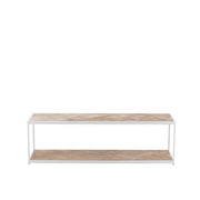Salontafel Wit Metaal 40x150 cm-Salontafels-J-Line