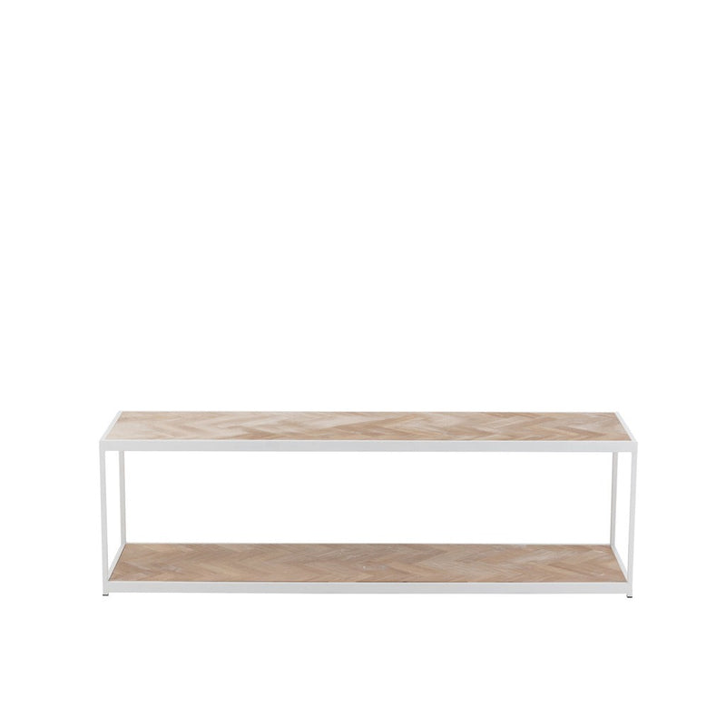 Salontafel Wit Metaal 40x150 cm-Salontafels-J-Line