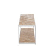 Salontafel Wit Metaal 40x150 cm-Salontafels-J-Line
