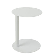 Salontafel Wit Metaal Rond 40 cm 40x40x50 cm-Bijzettafels-J-Line