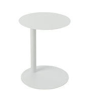 Salontafel Wit Metaal Rond 40 cm 40x40x50 cm-Bijzettafels-J-Line