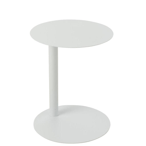 Salontafel Wit Metaal Rond 40 cm 40x40x50 cm-Bijzettafels-J-Line
