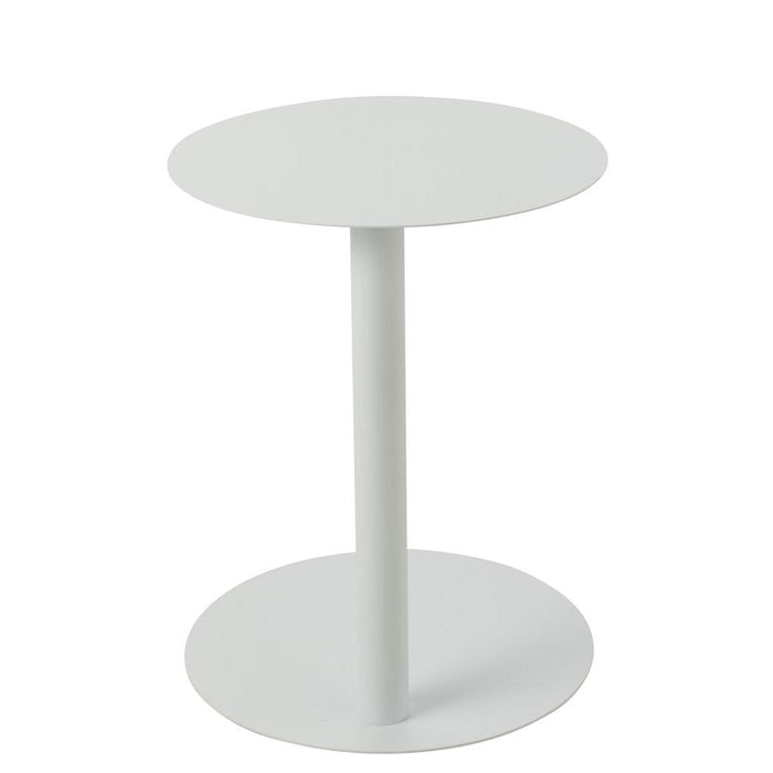 Salontafel Wit Metaal Rond 40 cm-Bijzettafels-J-Line