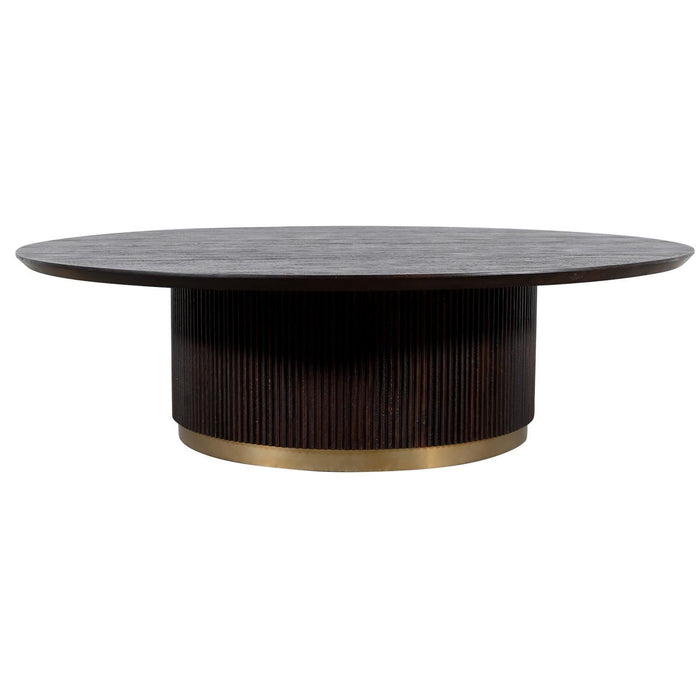 Salontafel Xelle Mangohout Zwart 150 cm-Salontafels-PTMD
