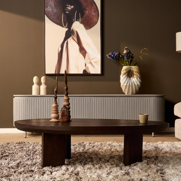 Salontafel Zillah 130 cm Eiken Bruin 130x70x35 cm-Salontafels-Starfurn