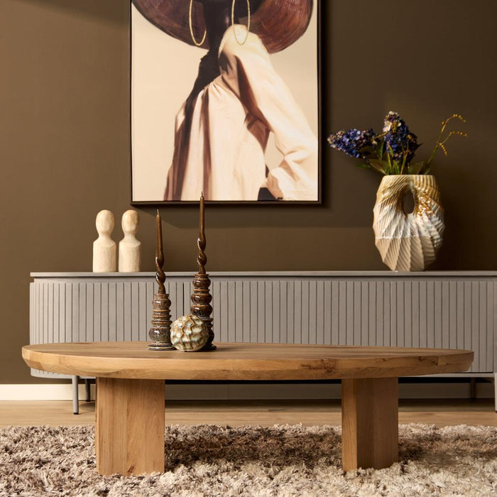 Salontafel Zillah - 130 cm - Naturel Eiken-Salontafels-Starfurn