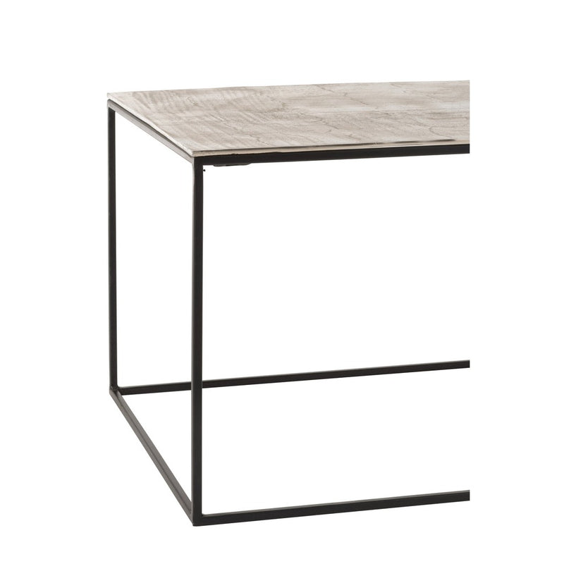 Salontafel Zilver Ijzer Rechthoekig 49x110 cm-Salontafels-J-Line