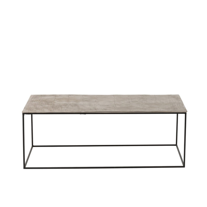 Salontafel Zilver ijzer Rechthoekig 49x110 cm-Salontafels-J-Line