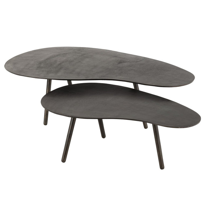 Salontafel Zwart Aluminium L 72x119 cm-Salontafels-J-Line