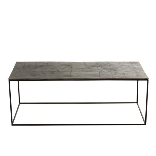 Salontafel Zwart Aluminium Rechthoekig 49x110 cm-Salontafels-J-Line