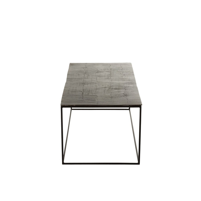 Salontafel Zwart Aluminium Rechthoekig 49x110 cm-Salontafels-J-Line