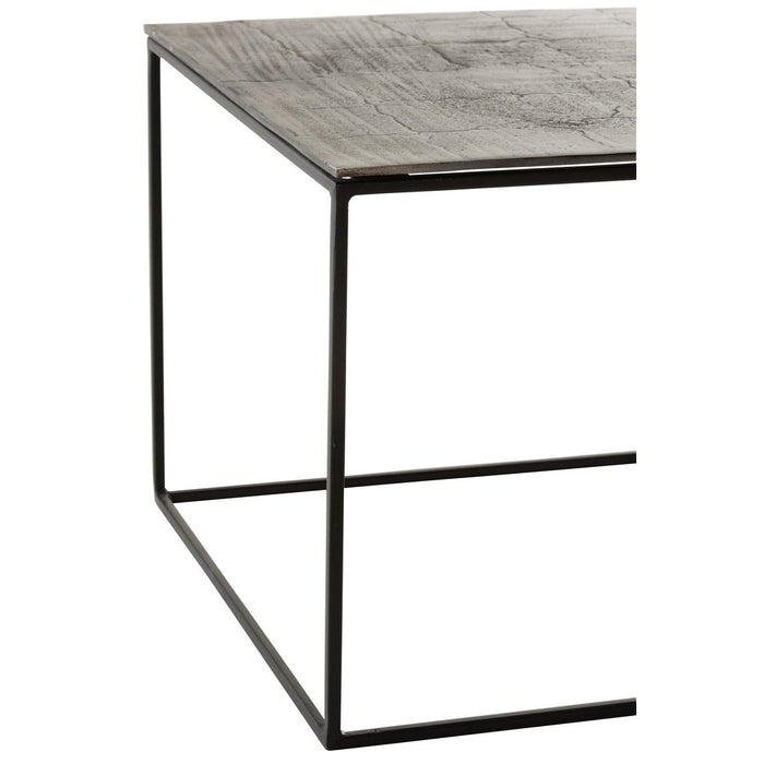 Salontafel Zwart Aluminium Rechthoekig 49x110 cm-Salontafels-J-Line