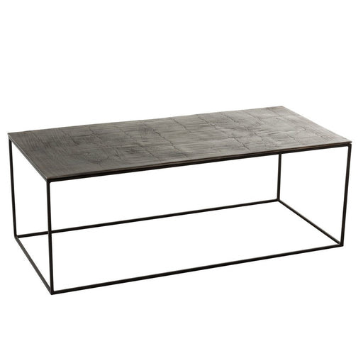 Salontafel Zwart Aluminium Rechthoekig 49x110 cm-Salontafels-J-Line