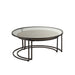Salontafel Zwart Fir hout Rond 91 cm 91x91x41 cm-Salontafels-J-Line