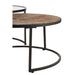 Salontafel Zwart Fir hout Rond 91 cm 91x91x41 cm-Salontafels-J-Line