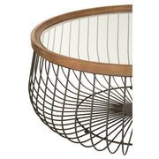 Salontafel Zwart Glas Rond 100 cm 100x100x45 cm-Salontafels-J-Line