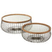 Salontafel Zwart Glas Rond 100 cm 100x100x45 cm-Salontafels-J-Line