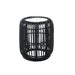 Salontafel Zwart Glas Rond 35 cm 35x35x45 cm-Bijzettafels-J-Line