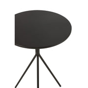 Salontafel Zwart Ijzer Rond 40 cm 40x40x57 cm-Salontafels-J-Line