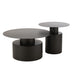 Salontafel Zwart Ijzer Rond 80 cm 80x80x41 cm-Salontafels-J-Line
