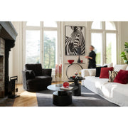 Salontafel Zwart Ijzer Rond 80 cm 80x80x41 cm-Salontafels-J-Line