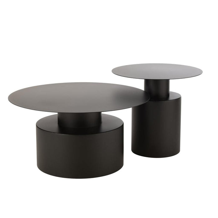 Salontafel Zwart Ijzer Rond 80 cm-Salontafels-J-Line