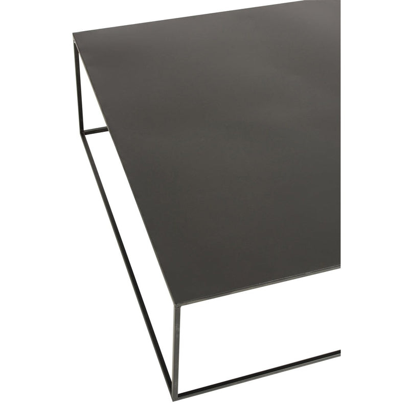 Salontafel Zwart Ijzer Vierkant 80 cm 80x80x30 cm-Salontafels-J-Line