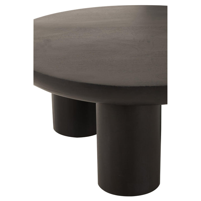 Salontafel Zwart Mangohout hout 90 cm 90x90x40 cm-Salontafels-J-Line