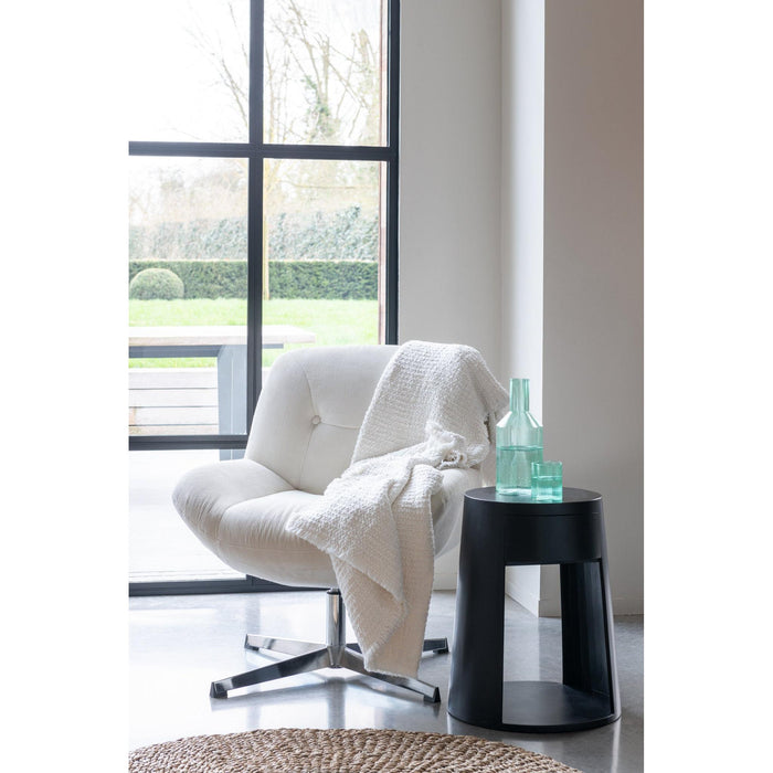 Salontafel Zwart Mdf 40 cm 40x40x50 cm-Bijzettafels-J-Line