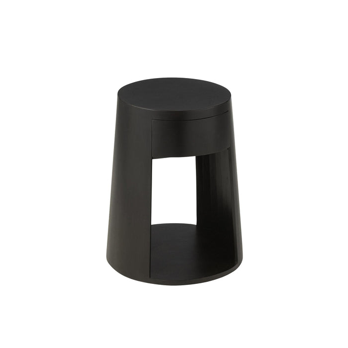 Salontafel Zwart Mdf 40 cm 40x40x50 cm-Bijzettafels-J-Line