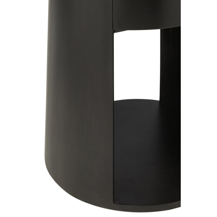 Salontafel Zwart Mdf 40 cm 40x40x50 cm-Bijzettafels-J-Line