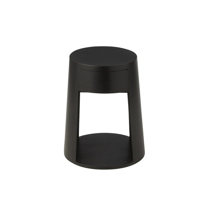 Salontafel Zwart Mdf 40 cm 40x40x50 cm-Bijzettafels-J-Line