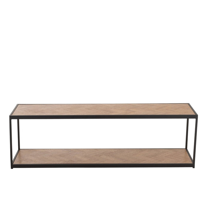 Salontafel Zwart Mdf Rechthoekig 40x150 cm-Salontafels-J-Line